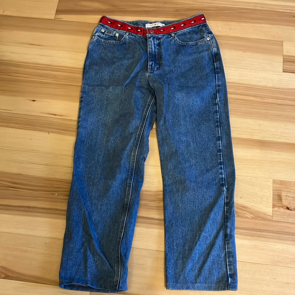 Vintage Y2K Tommy Hilfiger logo waistband loose jeans 6